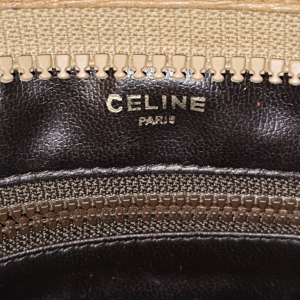 Céline "C" Monogram Horse & Carraige Coated Canvas Clutch w/Strap & Twilly Added - Picture 16 of 16